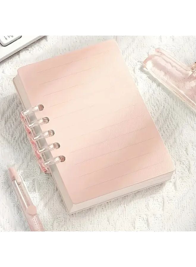 4 Pack A7 Spiral Notebooks Light Sugar Color Portable Pocket Size with Elastic Closure - Image 4